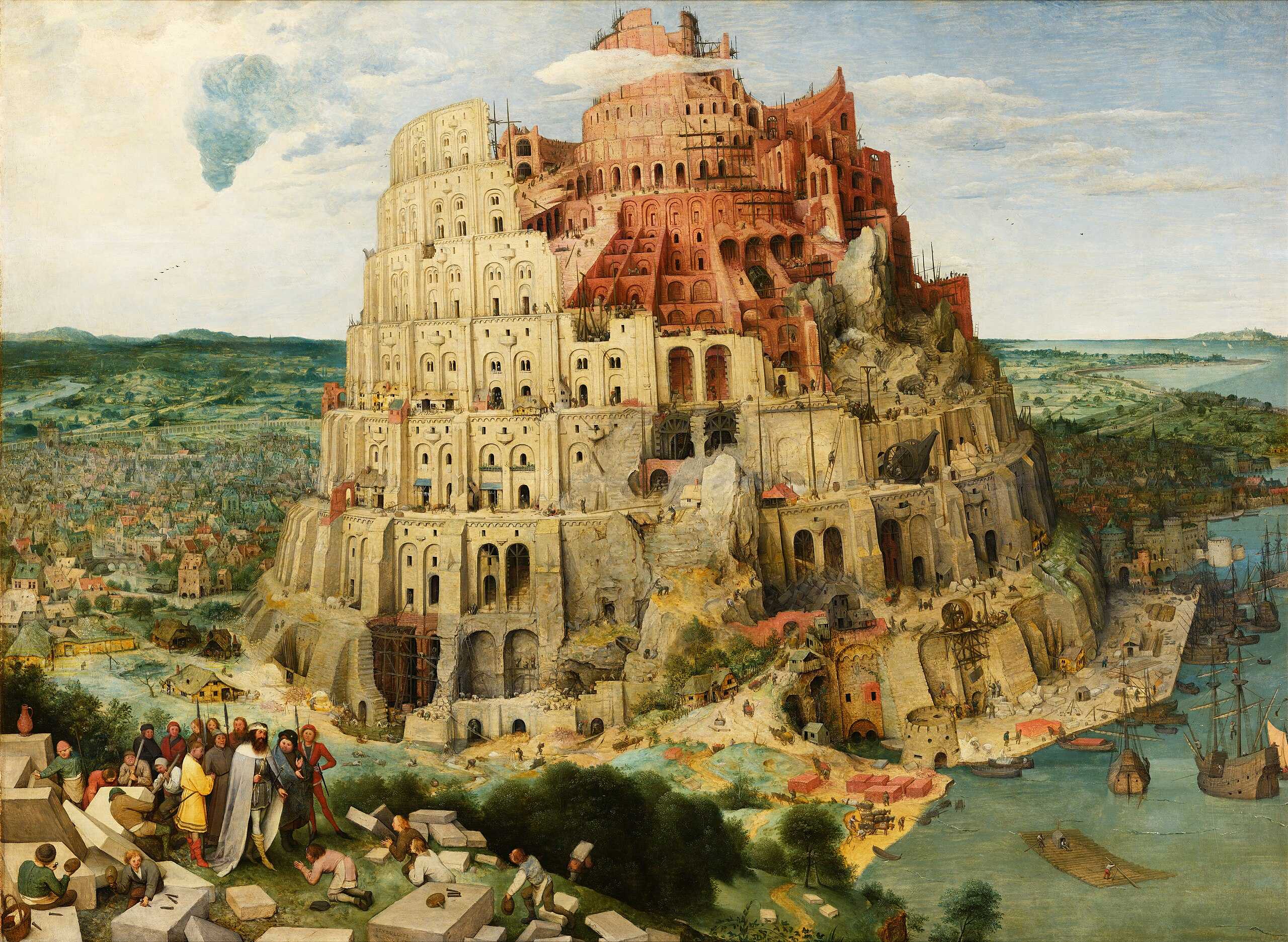 برج بابل اثر پیتر بروگل بزرگ، ق.1563